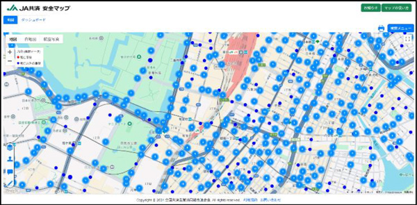 「交通安全ＭＡＰ」トップ画面
