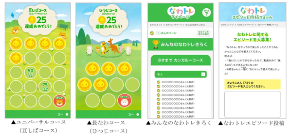 新しく追加された「なわトレ」コースと機能