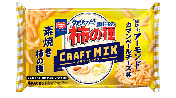 「70g 亀田の柿の種 クラフトMIX アーモンド」