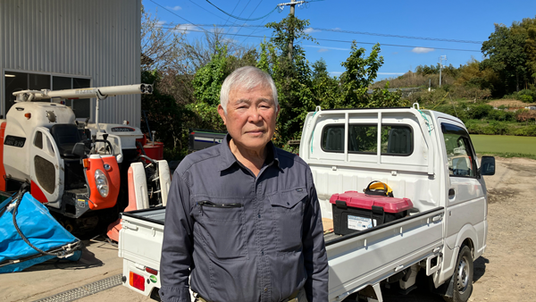 「ひのひかり」を生産する農業法人奥山営農組合の有本さん