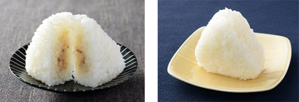 「青天の霹靂 青森県産帆立味噌和え」「青天の霹靂 塩にぎり」