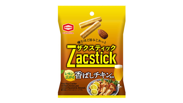 新発売の「32g ザクスティック レモン広がる香ばしチキン風味」