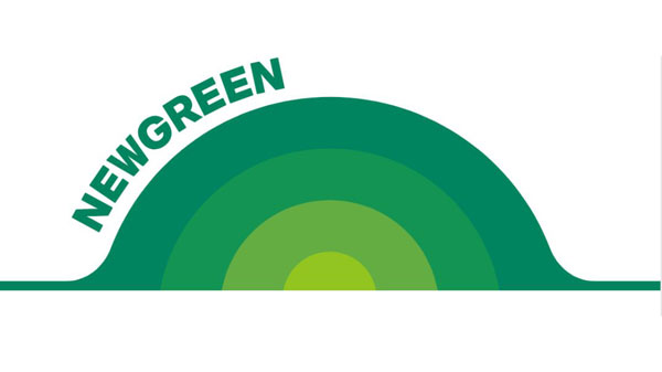 新社名「NEWGREEN」のロゴ