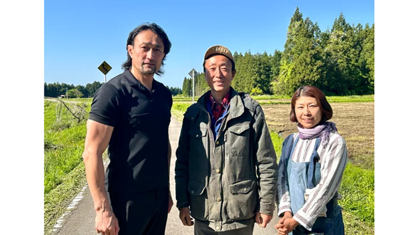 吉乃友酒造契約農家の石田さんと大野均さん