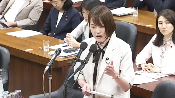 「農協は消費者にとっても有益」と話すやはた愛議員（れいわ新選組）