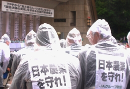 雨の中、集会には３０００人が集まった