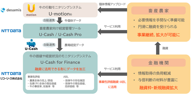 牛の価値や経営状況をリアルタイムで評価し畜産業界への融資を活性化へ　「U-Cash for Finance」の開発を開始　デザミス