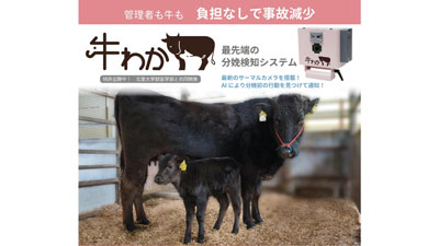 牛の分娩検知システム「牛わか」レンタルプラン　数量限定で開始　ノーリツプレシジョンS.jpg