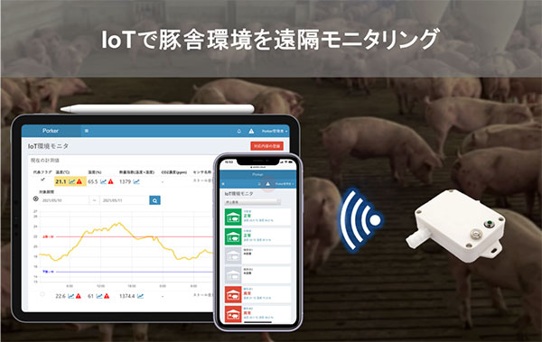 IoT豚舎環境モニタリング「Porker-Sense-」