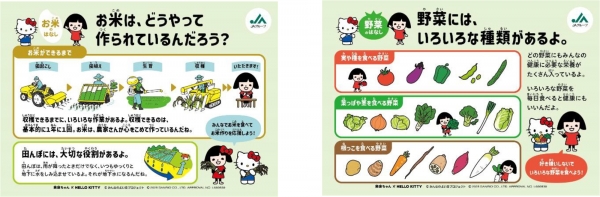 お米について発信する資材、野菜について発信する資材