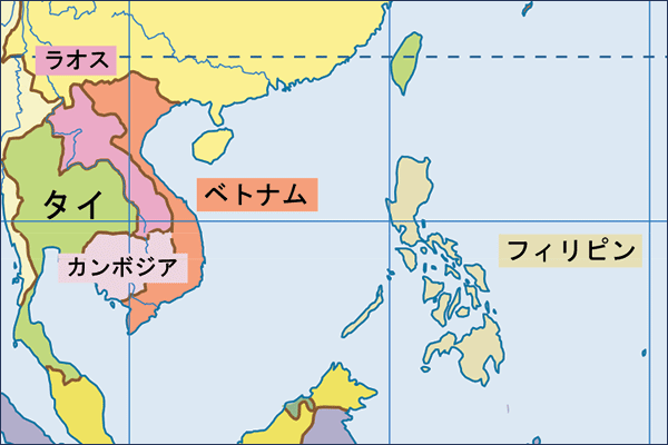 ＪＡの国際貢献の地図