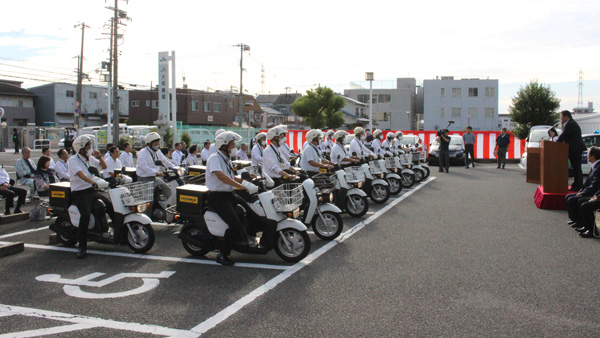 地域犯罪の抑止と職員の安全　新たな見守り　営業用バイクにカメラ搭載　ＪＡ大阪東部