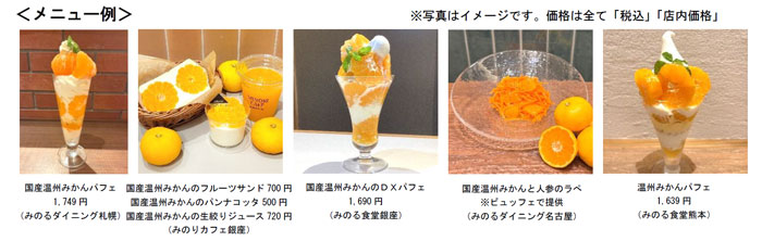 提供メニュー例