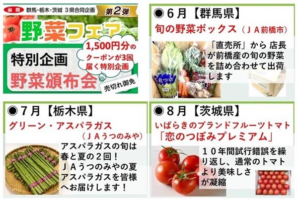 北関東3県　野菜頒布会