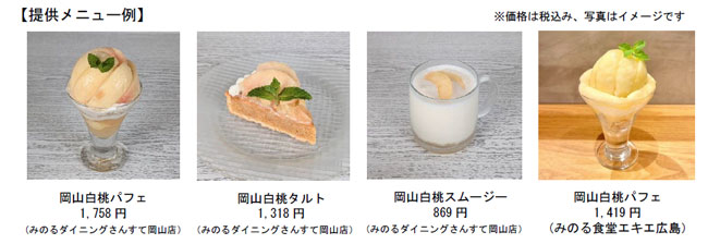 提供メニュー例
