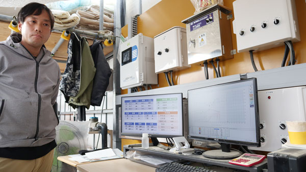 環境制御装置できゅうりの生育を最適に