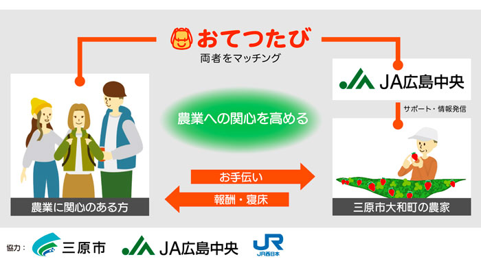 JA広島中央と連携し担い手不足解消目指す　おてつたび