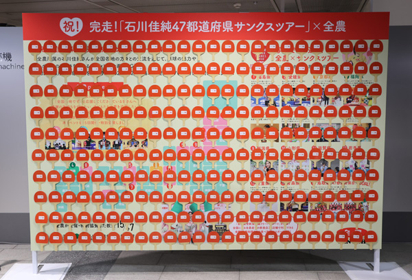 「サンクスツアー」のピールオフパネル展示