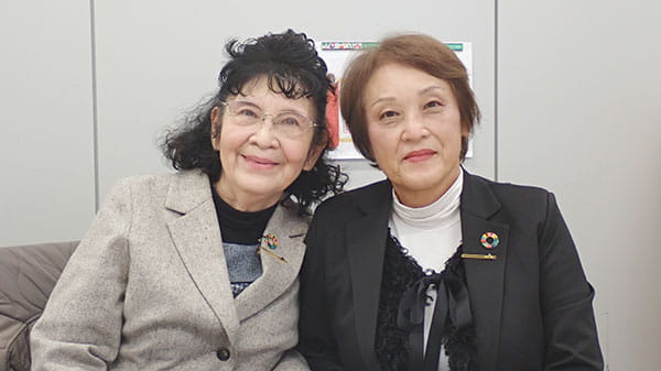女性部の活動の魅力を話す河田昌子さん㊧と清水喜代子さん
