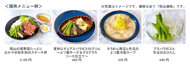 提供メニュー例