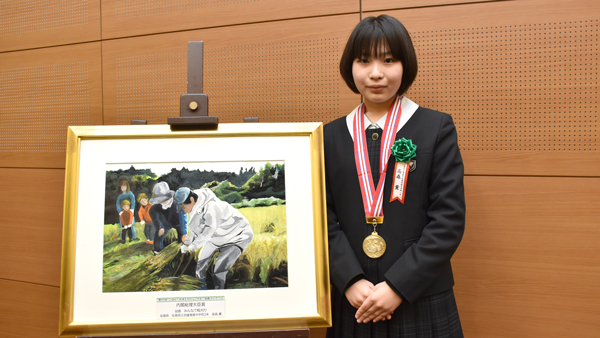 佐賀県立武雄青陵中学校3年の高森薫さん