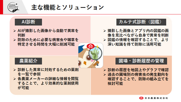 病害虫雑草診断　地図上に「見える化」　ＪＡ全農と日本農薬　システム連携で協議開始