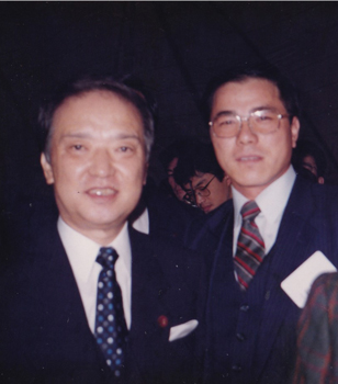 首相官邸の海部俊樹首相とスポーツ懇談会で（平成2〈1990〉年11月30日）