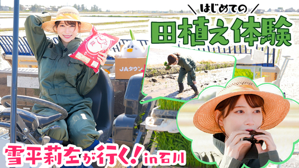 雪平莉左の「ゆるふわたいむ」石川県のロケ企画第二弾「田植え」に挑戦　ＪＡタウン