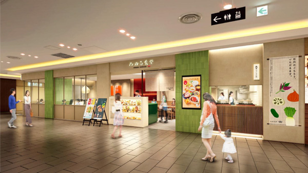 金沢の街並みから着想した色合いの、おだやかであたたかみを感じる空間