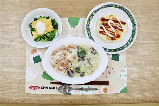 全農グループ各社の国産農畜産物で作った4品