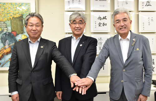 ＪＡ常陸・秋山豊組合長　ＪＡぎふ・岩佐哲司組合長　ＪＡ鹿児島きもつき・下小野田寛組合長