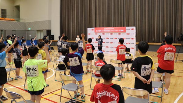 4月に開催された「全農presents石川佳純47都道府県サンクスツアーin福島」の様子