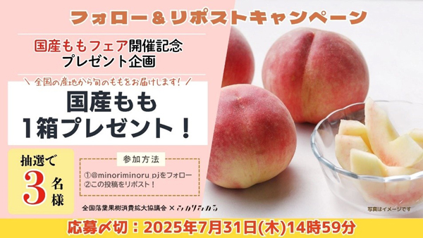 「国産ももフェア」全農直営飲食店舗で18日から開催　ＪＡ全農.jpg