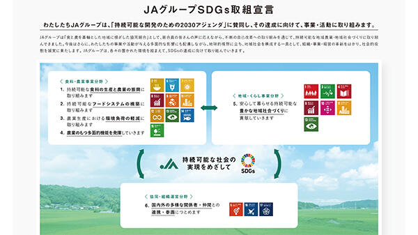 ＪＡグループSDGs取組方針を決定