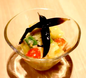 夏秋なすと夏野菜の生姜マリネ