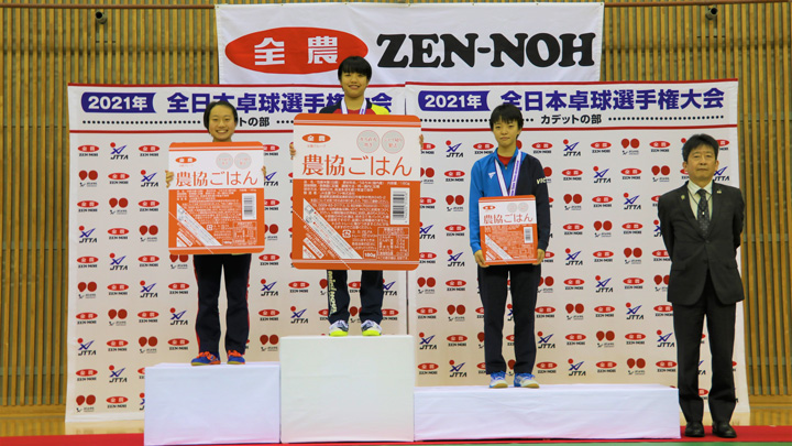 14歳以下女子シングルス　表彰式