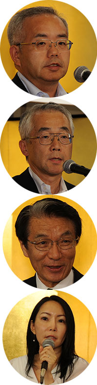 香川法男参事、河内尚之常務、山田俊男参議院議員、堤未果さん、