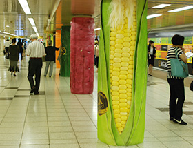 野菜の柱と壁ポスター