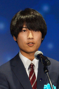 決意表明するＪＡ山口県の田中瞭さん