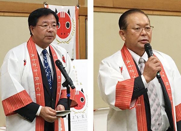 左・室井照会津若松市市長／右・貝沼久栄ＪＡ会津よつば代表理事専務