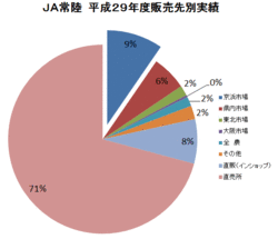 ＪＡ常陸　平成２９年度販売先別実績