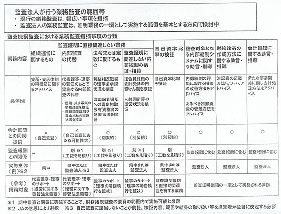 監査法人が行う業務監査の範囲等