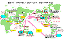 全農グループの飼料原料の海外ネットワーク（2017年7月現在）
