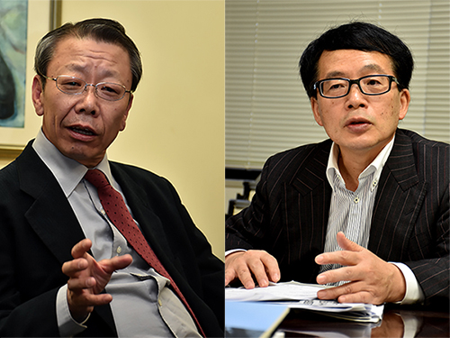 加藤好一・生活クラブ連合会会長（左）と鈴木宣弘・東京大学教授
