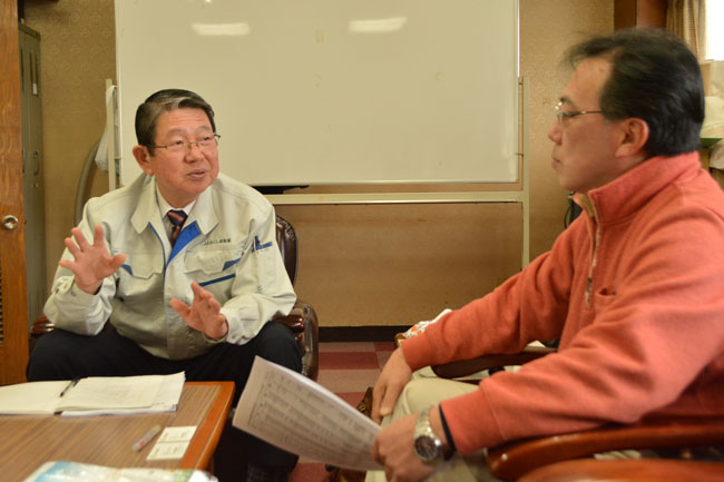 20190603　対話運動　認定農業者を訪問し意見交換する菅野孝志組合長