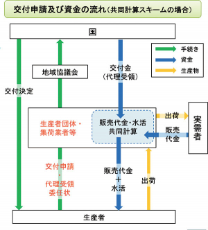 交付申請及び資金の流れ