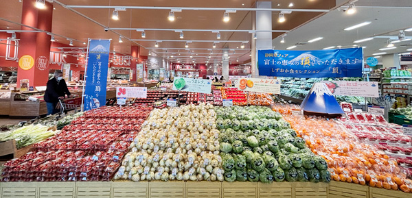 1月に久喜吉羽店で実施した「頂」フェアの売り場