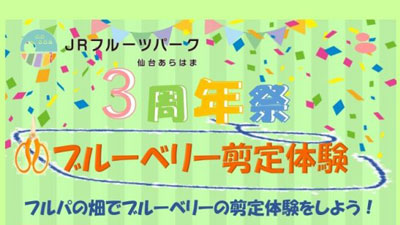 初心者でも安心　ブルーベリー剪定体験参加者募集　JRフルーツパーク仙台あらはま