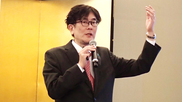 「所得補償で農業守れ」　経済・財政分析から提言　農協愛友会で三橋貴明さん講演