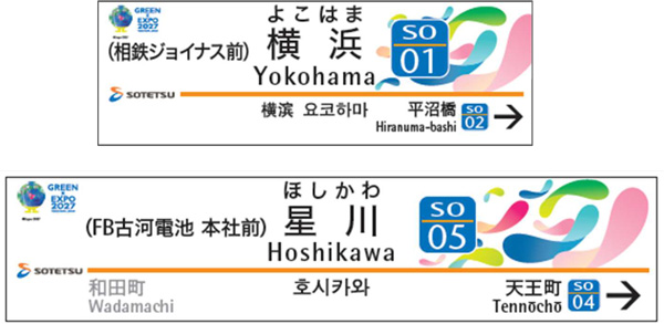 横浜駅の駅名標（イメージ）